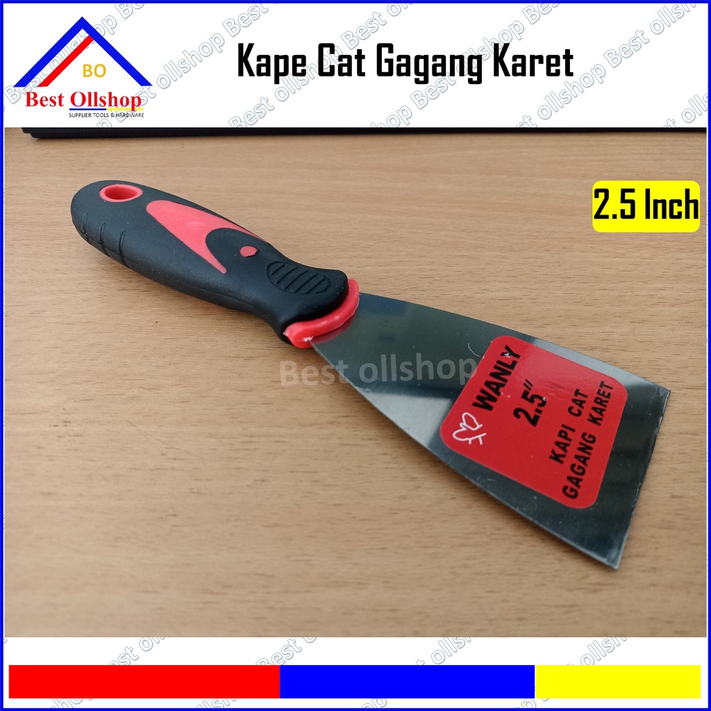 Kapi Cat Gagang Karet / Kape Cat Spatula Gagang Plastik Fiber Karet 2 - 2.5 - 3 - 4 Inch