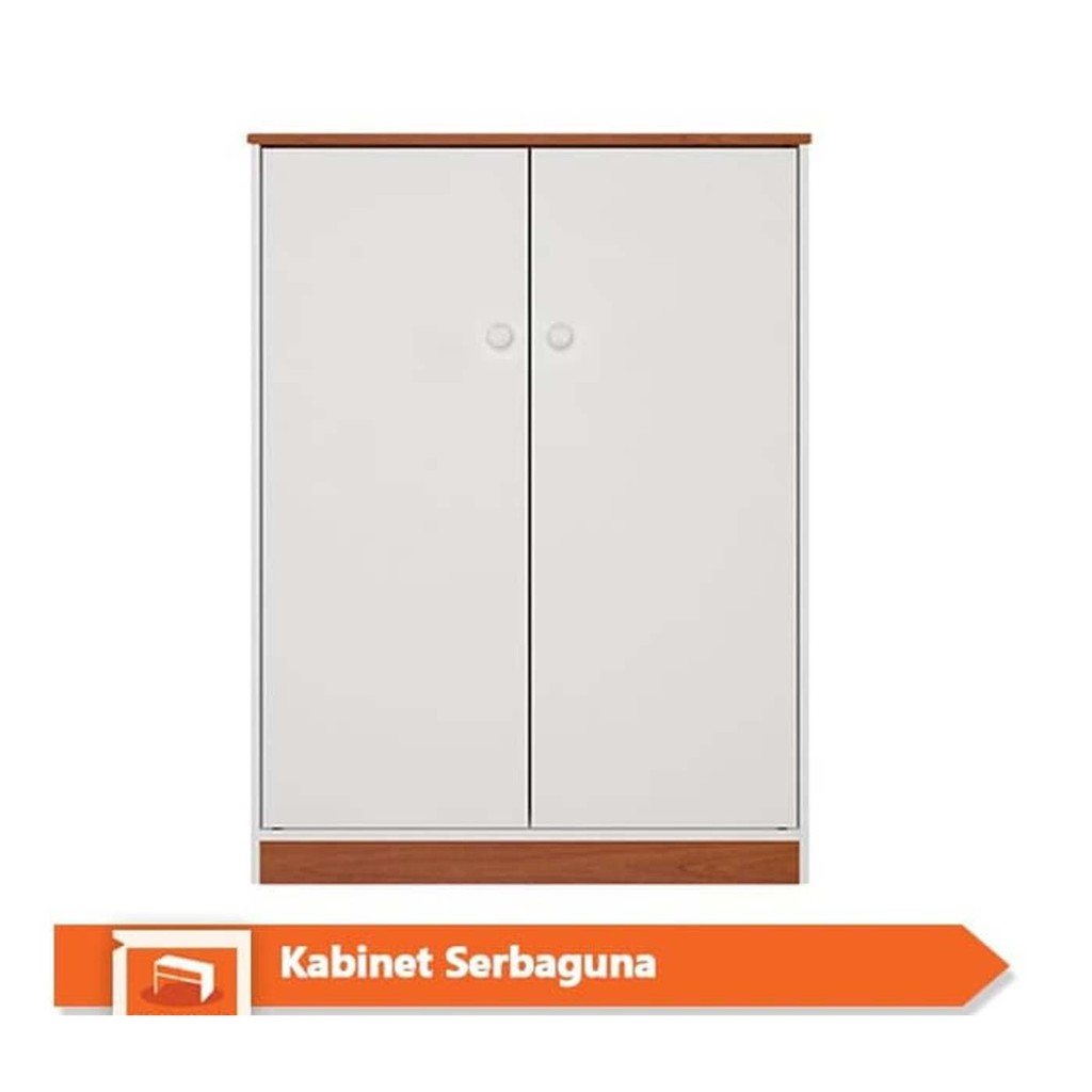  FUNIKA  11230 DC Kabinet Serbaguna  2 pintu Putih Coklat 