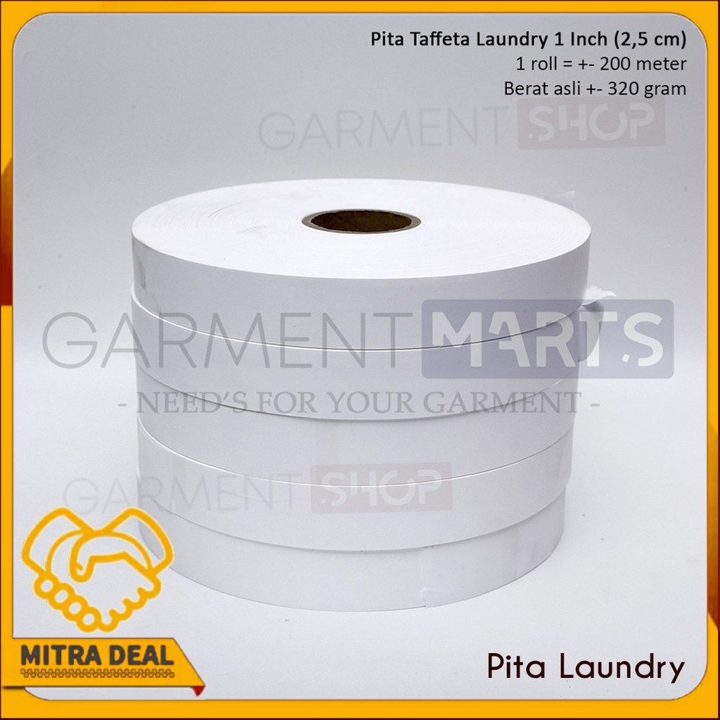 

[COD] Pita Laundry Tafetta Label Penanda Cucian Roll Kain Kertas 25 mm 200 meter
