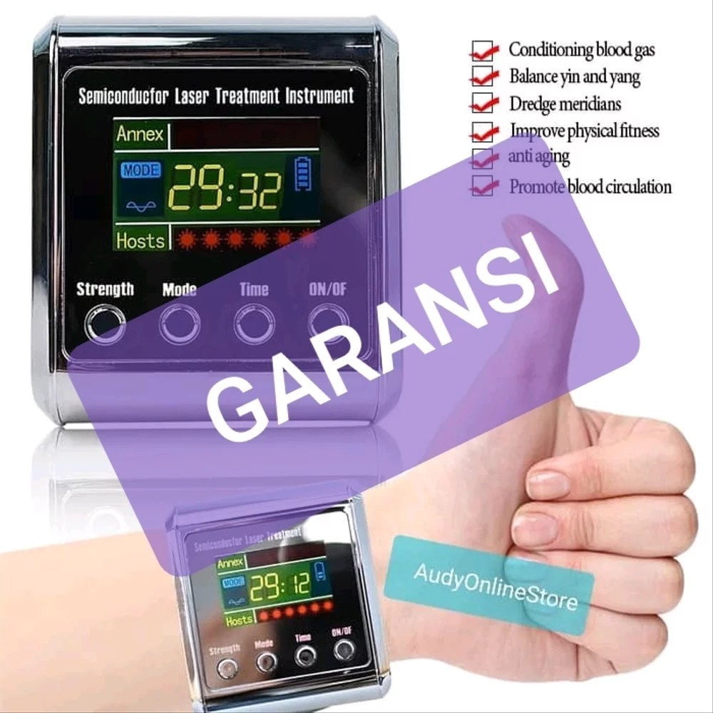 Promo SB Jam Tangan kesehatan  terapi laser 650nm  7 titik mirip Dr. Laser Elegan