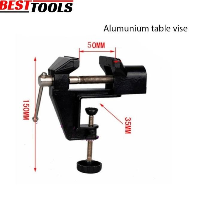 Clamp Meja Mini Vise 2 inci 50mm Aluminium Table Vise Klem Catok Meja Ragum Meja Mini Vise 50mm - Klem Catok Table Vise