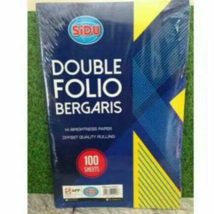 

DOUBLE FOLIO BERGARIS MERK SIDU 100 LEMBAR