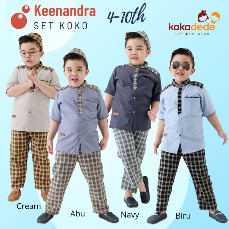 Set Koko dan peci Keenandra by Kakadede size 4-10 tahun
