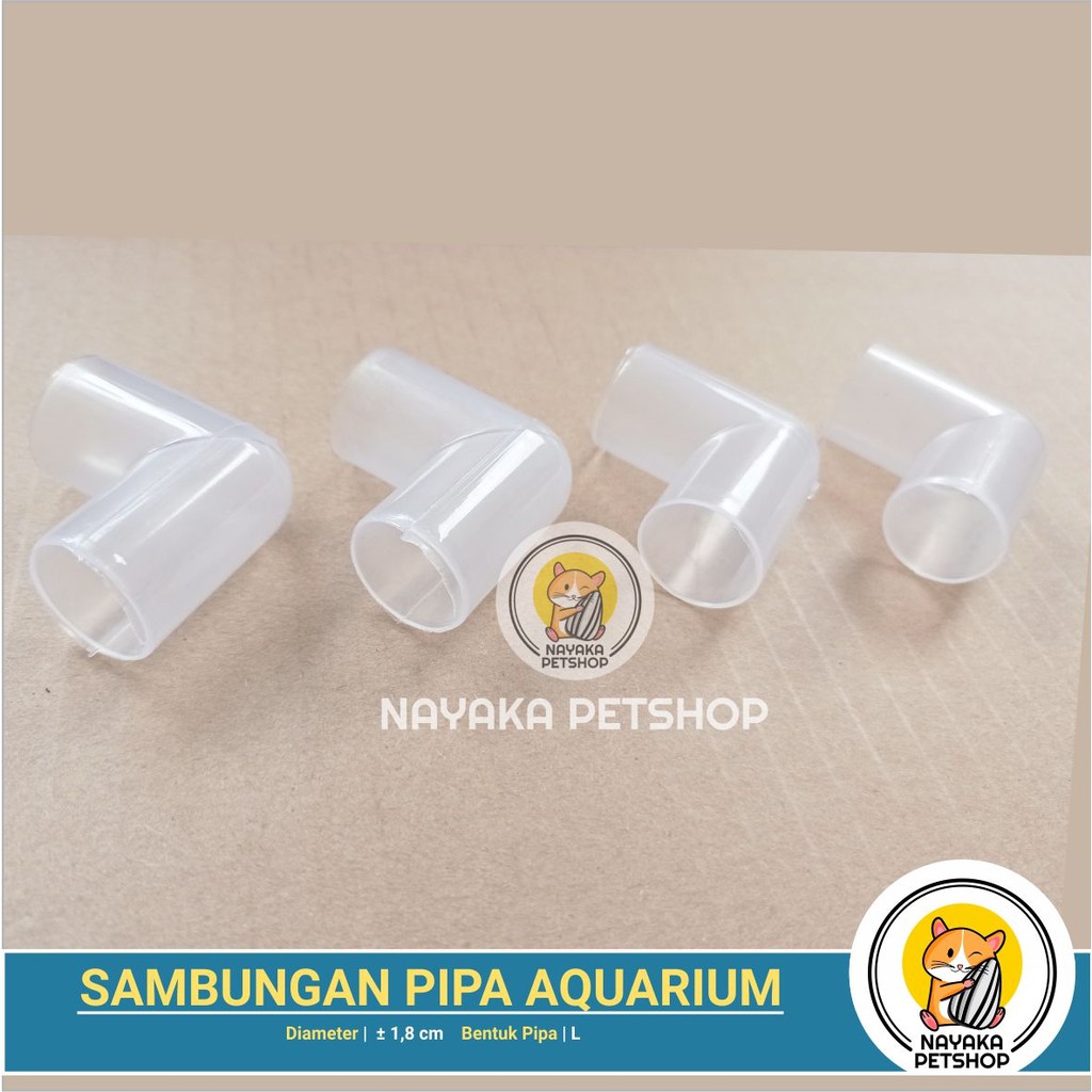 Sambungan Pipa Aquarium Bentuk L Knee Keni Pipa Aquascape Pipa Shock Sok