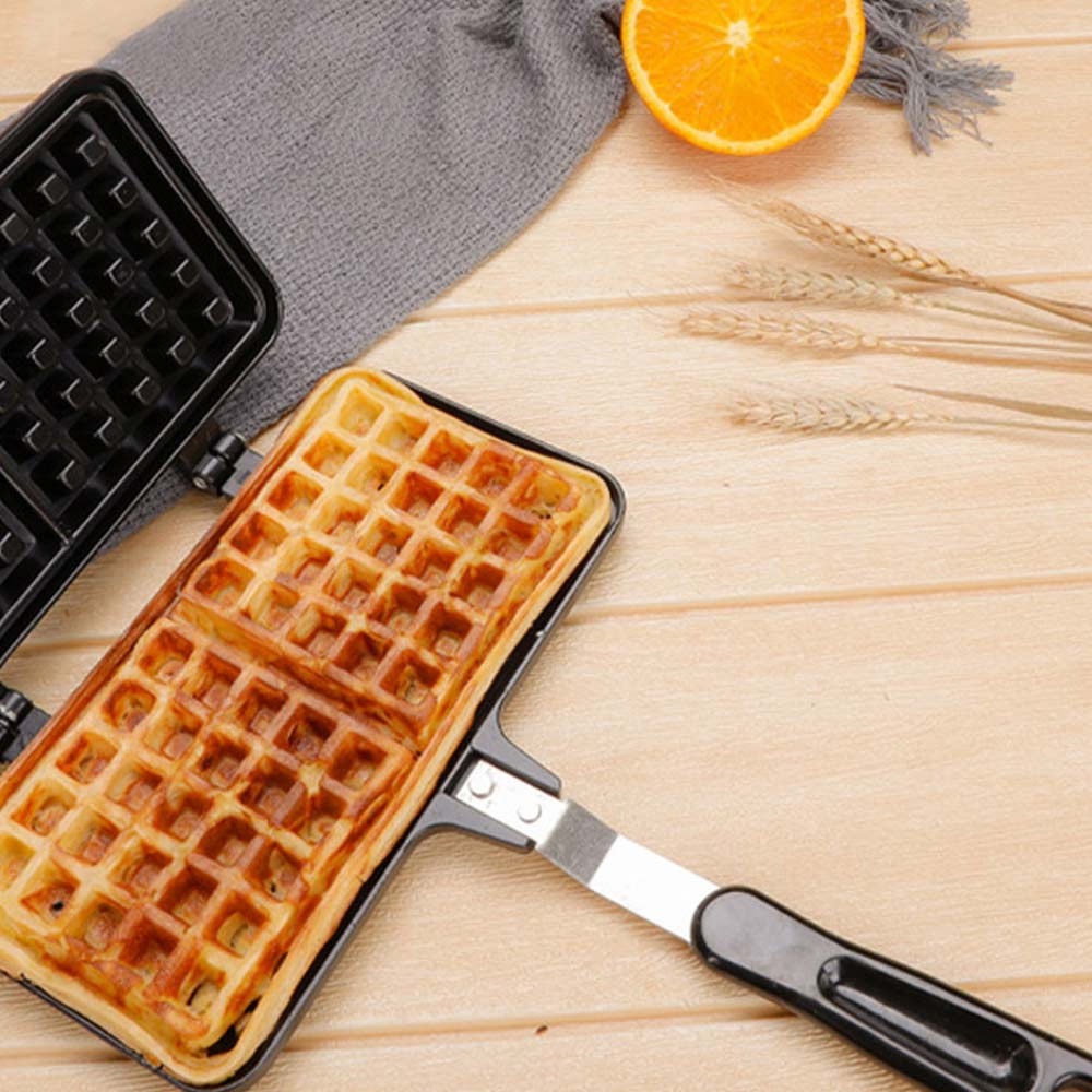 Cetakan Waffle Anti Lengket Kompor Cetakan Waffle Cetakan Crofel Cetakan Croffle Panjang Isi 2 Pembuat Waffle