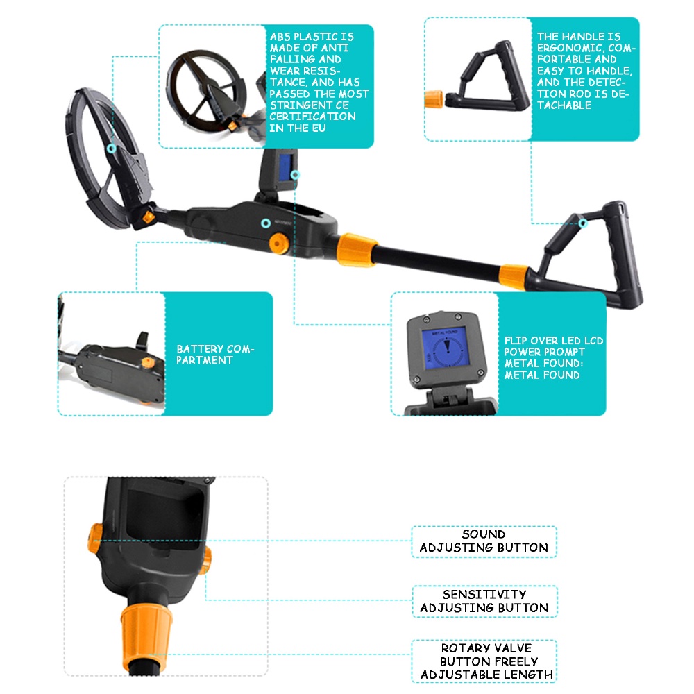 METAL DETECTOR MD1008A MD-1008A GOLD DETECTOR PENCARI EMAS LOGAM