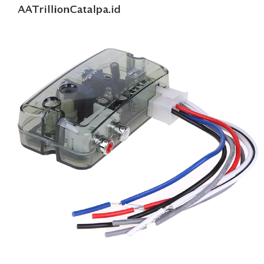 Aa Adapter Konverter Audio Stereo High Ke Low Adjustable 12V RCA Untuk Mobil