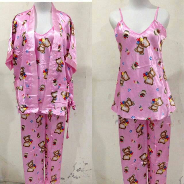 Kimono Celana Panjang Satin