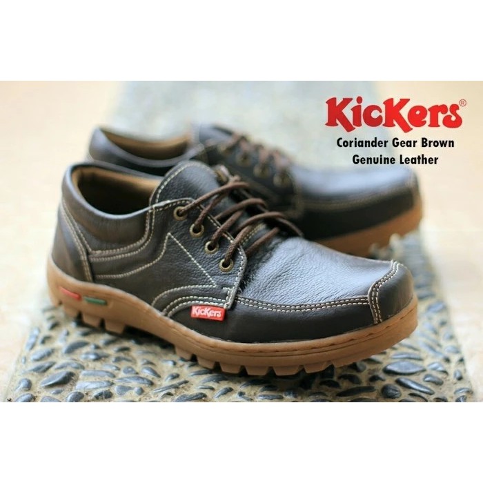 sepatu casual pria kickers coriander gear 3 warna kulit asli 38-44