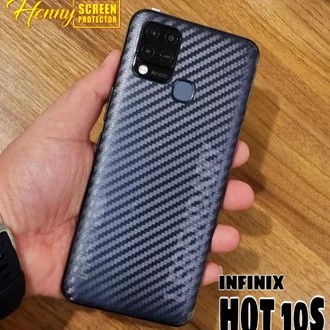 Skin Carbon Infinix Hot 10s/ INFINIX HOT 10T Garskin Belakang Hp Anti Jamur
