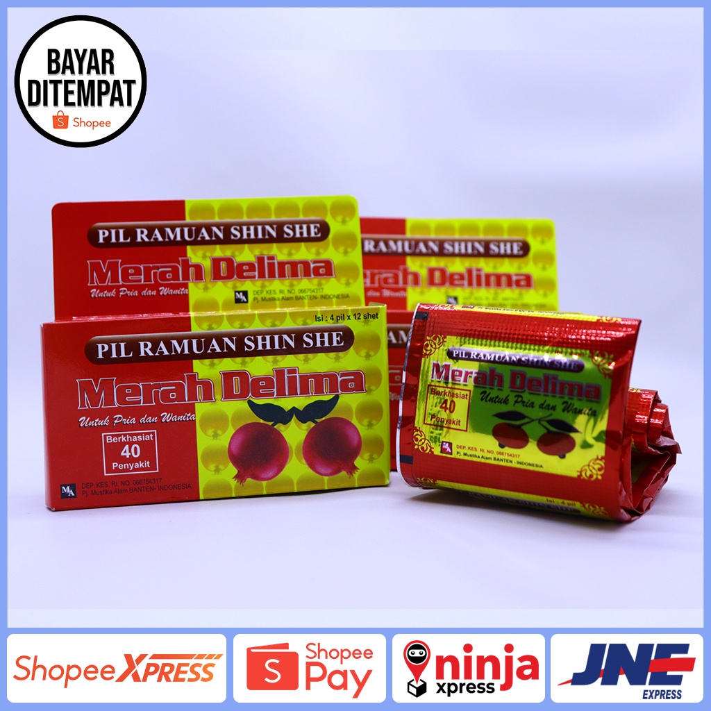 MERAH DELIMA OBAT ASAM URAT ASLI ORIGINAL | 1 BOX ISI 12PCS | OBAT JAMU KAPSUL (BPOM) MURAH