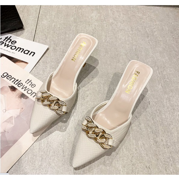 Sepatu import wanita/ sepatu import sepatu bling wanita murah Sepatu Hak 5cm 169 IMPORT RANTAI Q 19