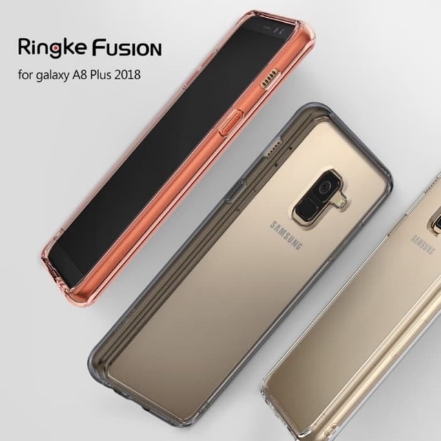 CASING SAMSUNG GALAXY A8 PLUS.RINGKE FUSION CLEAR PRODUCT KOREA