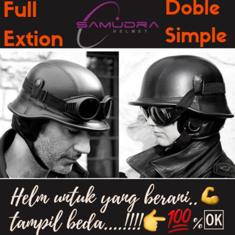 Helm Retro NAZI  Termurah + Kaca Mata