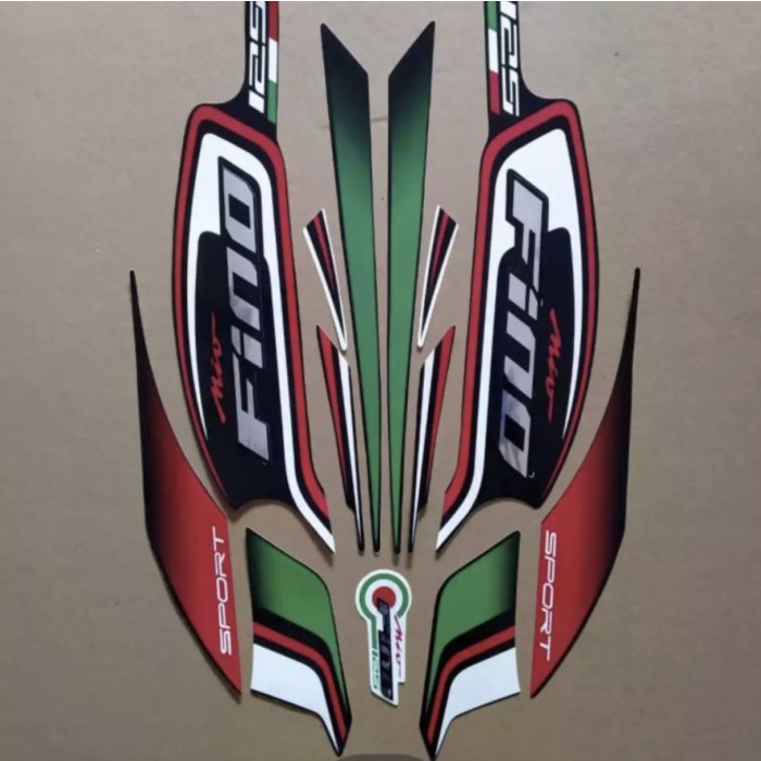 Stiker Striping List Body Full Set Motor Yamaha Fino Sporty 2016 - Hitam TERMURAH