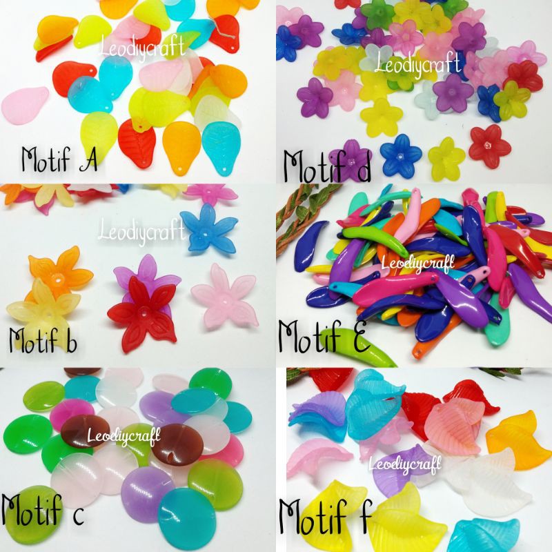 Manik bunga Akrilik_ Manik Akrilik_Monte Akrilik_Monte Bunga