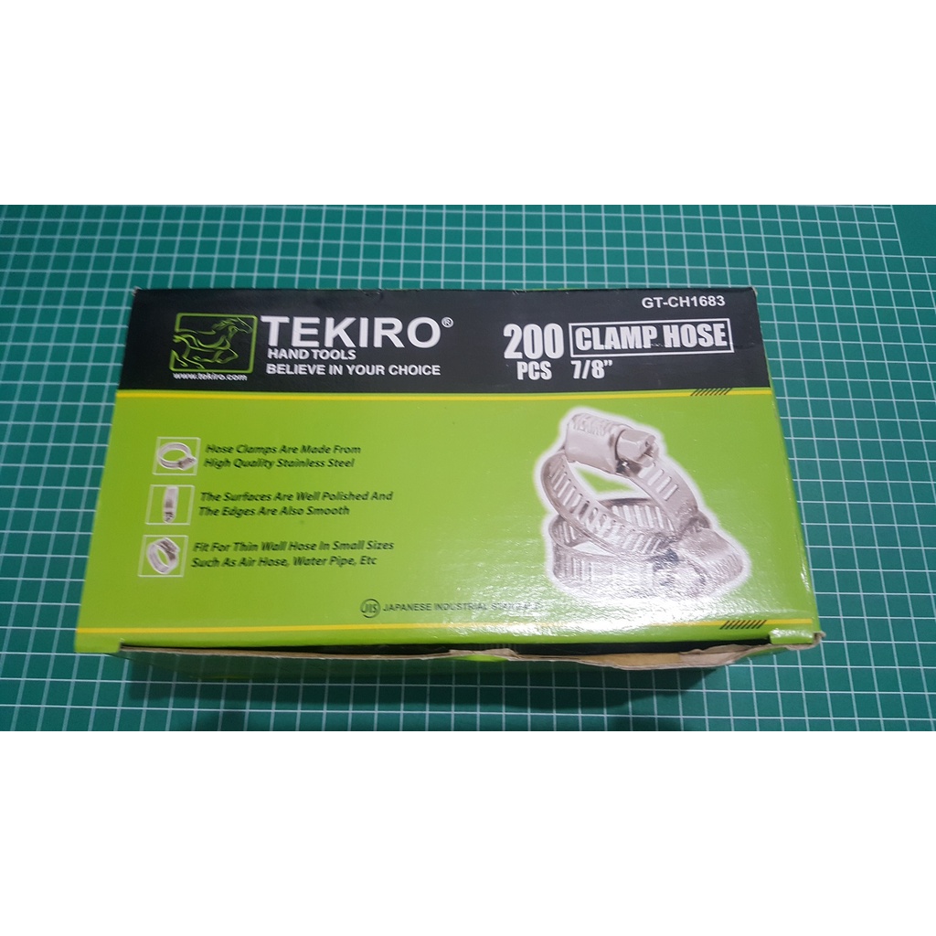 TEKIRO GT-CH1683 - KLEM SELANG 7/8&quot; CLAMP HOSE 1 DUS ISI 200 PCS GROSIR MURAH