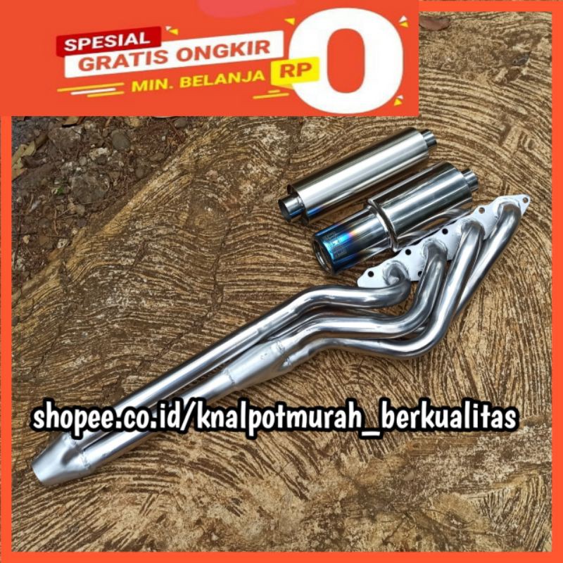 PAKET KNALPOT RACING MOBIL FUTURA INJEK MEGA CARRY APV TIPE HEADER 431 PANJANG RESONATOR MUFFLER