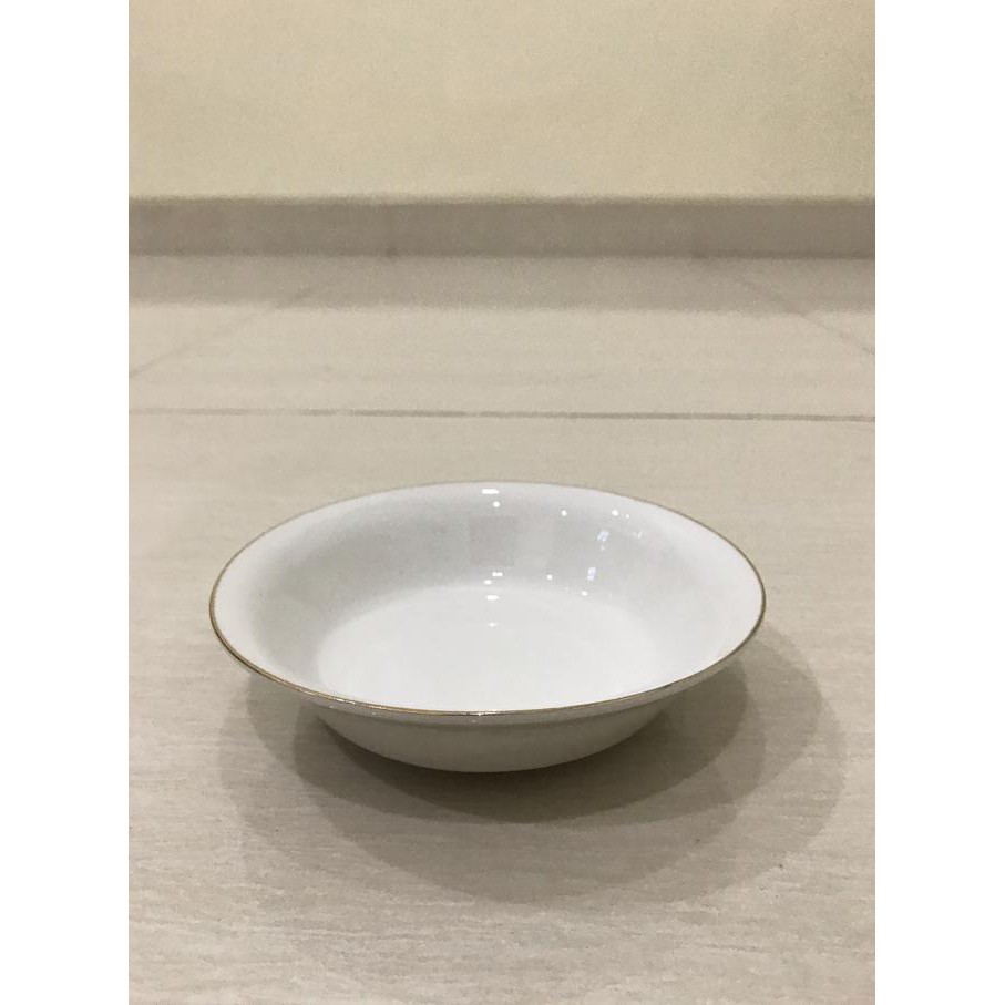 |Cuci Gudang|sale|Big Promo| MANGKOK PUDING PIRING PUDING KECIL KERAMIK LIST EMAS LIS EMAS ATLAS