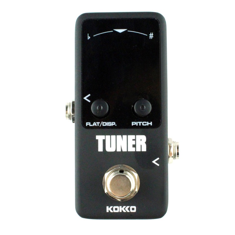 Tuner Pedal Efek Gitar Bass Elektrik Mini 2 Warna Bahan Full Metal