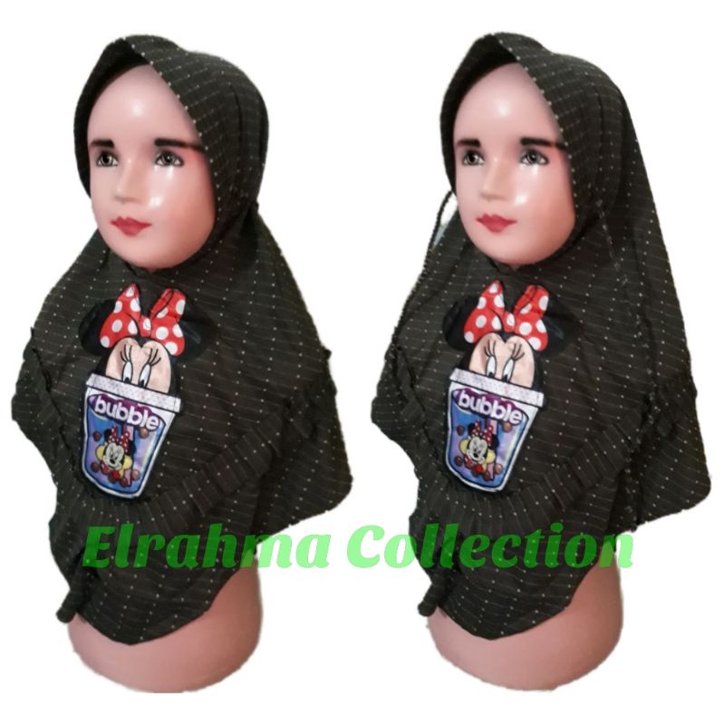 Jilbab Anak Boba Tali LED nyala
