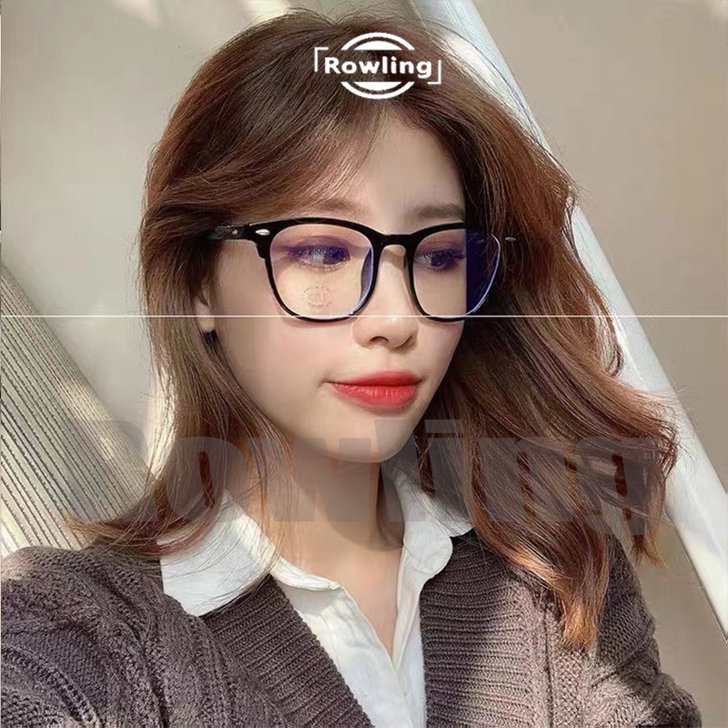 Rowling(ka-108)Frame Kacamata Retro Terbaru Kotak Wanita Pria Import anti Radiasi Blue Light