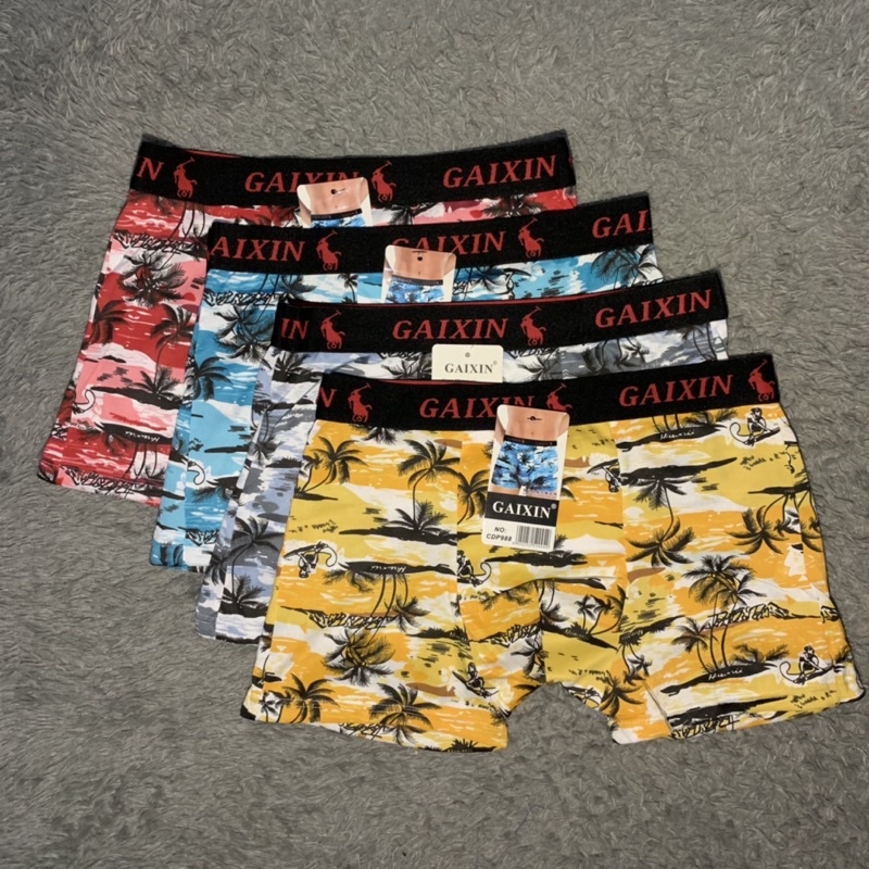 Celana dalam pria boxer Gaixin hawai import / motif pantai