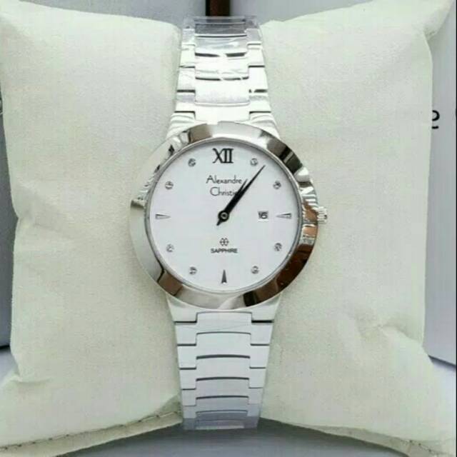 JAM TANGAN CEWEK/WANITA ALEXANDRE CHRISTIE AC 8569 SILVER WHITE
