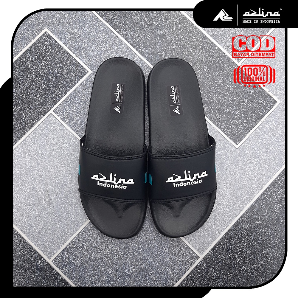 Terbaru Sandal Pria Slide on bahan EVA berkualitas original Azlina Inculde Box bisa COD