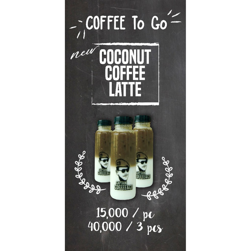 

3 Botol Coconut Coffee Latte 250 ml, Coffee to go series
