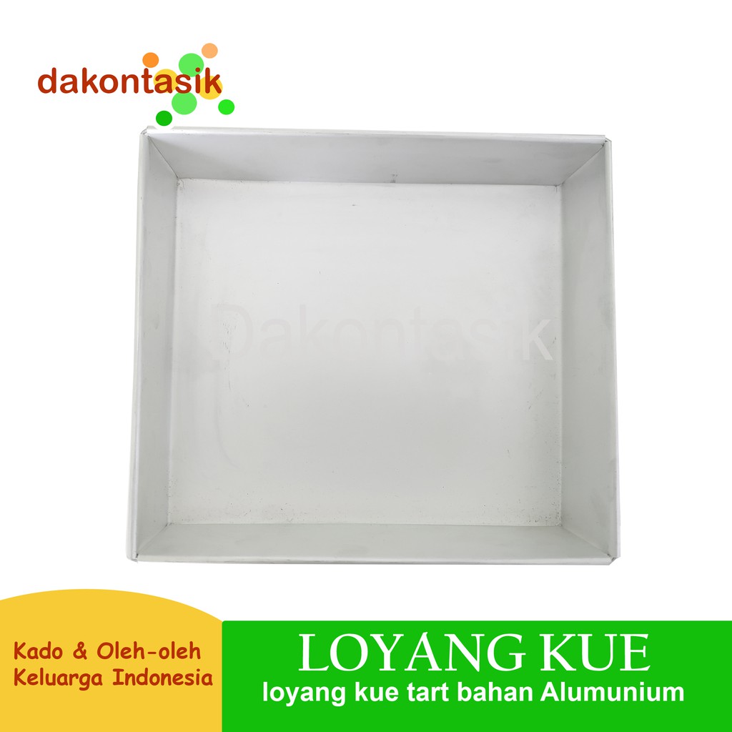 dakontasik - Loyang Kue Tart Bolu Cake Persegi 23 x 23 cm