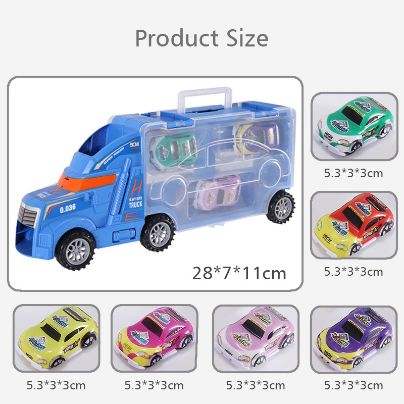 Slide Storage Car | Mainan Anak Laki Laki Mobil Mobilan Besar Truck | Mainan Anak 2-3-4-5 Tahun Set | Kado Ulang Tahun Anak Cowok