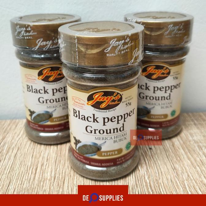 

Jay's Blackpepper Ground 55g - Jays Merica Lada Hitam Bubuk Pepper Jay
