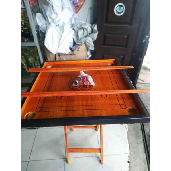 Meja Tusod Tusot Kayu Karambol Billyard Kayu