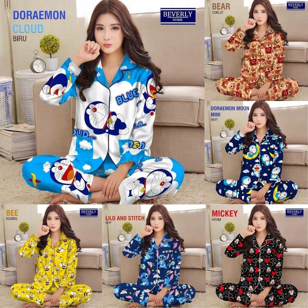 Jual BJ-Piyama PP Wanita Dewasa Termurah Motif Karakter - Baju Tidur