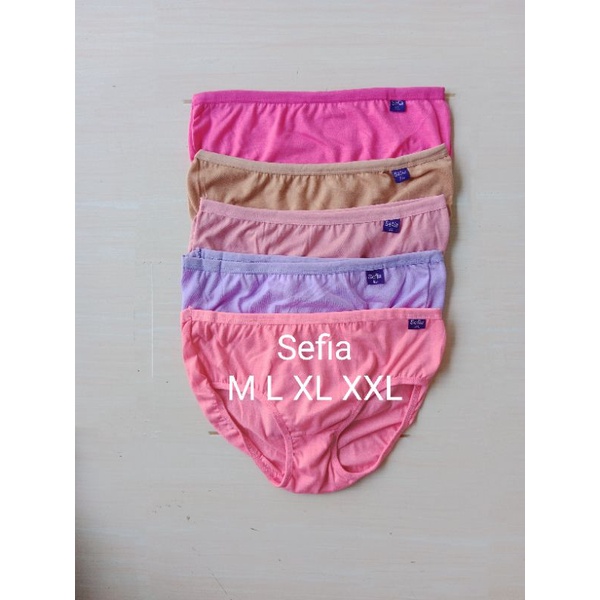 6 pcs Celana dalam SEFIA polos