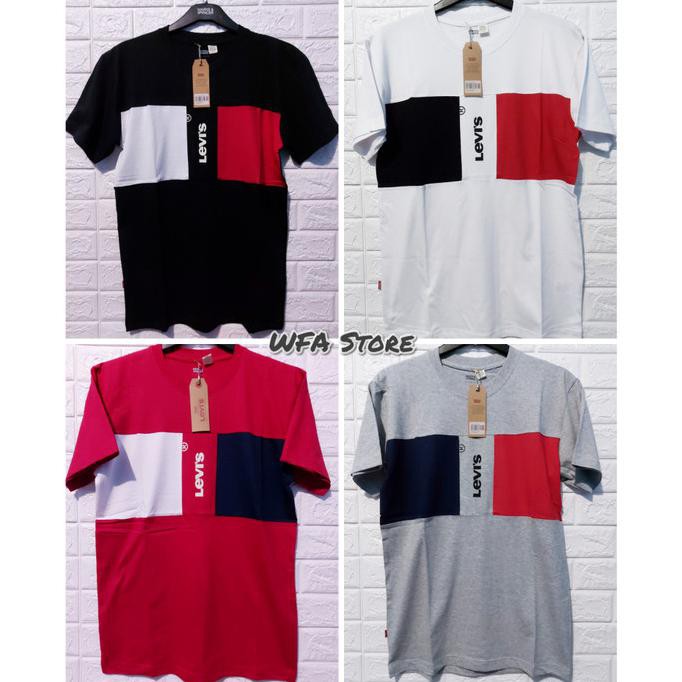 Hot Sale Kaos Pria Keren✨ Kaos Levis Pria Original Import Kombinasi - Promo Free 1 Masker Scuba -