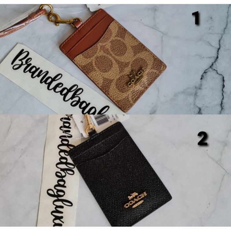 

coach lanyard emboss / logo metal / original / dompet id card