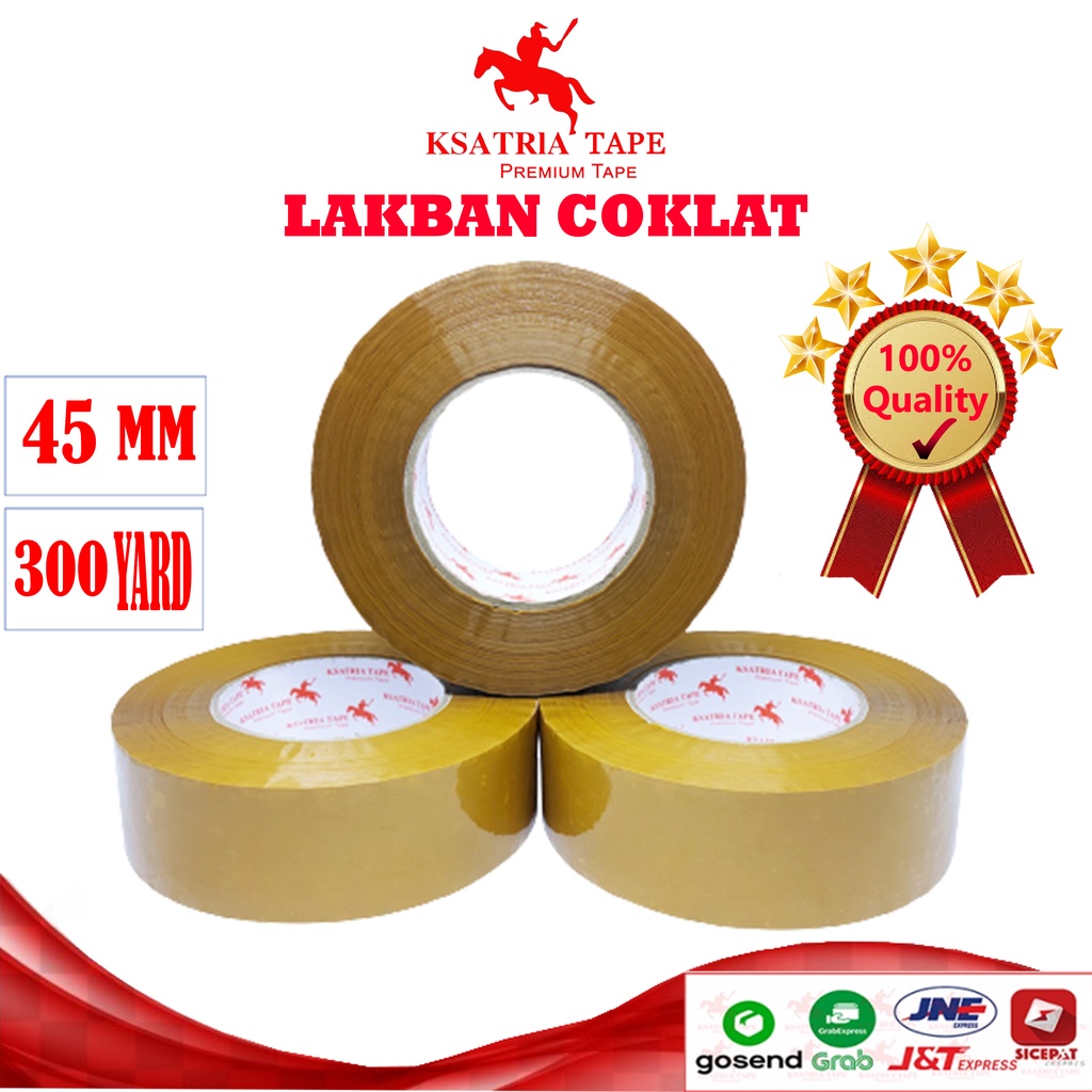 

[TERMURAH] Lakban OPP Tape / Lakban Coklat Dunia Packing 45 mm X 300 yard -COD