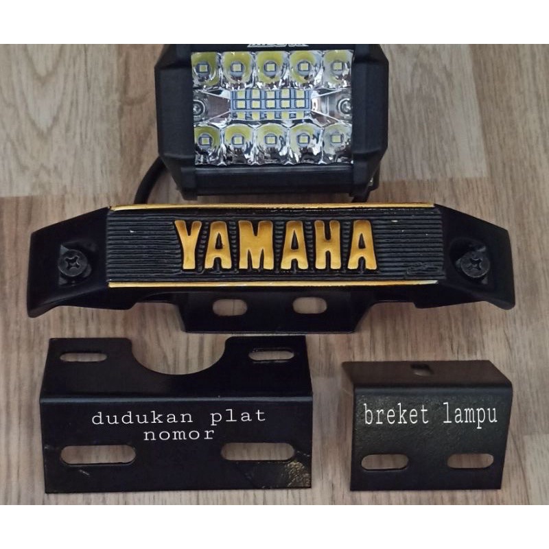 lampu tembak led 15 titik set kumis rx king lampu led rx king bandung style-Lampu kumis breket