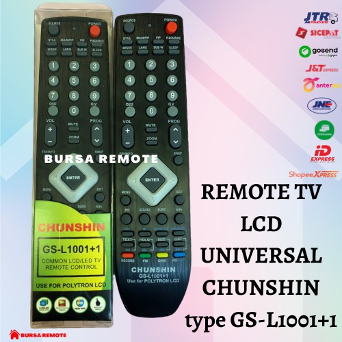 Remot / Remote TV LCD LED Multi polytron Universal Chunshin type GS-L1001+ series (81F414 / 81F414M01/ 81F579/ 81G269 / 81E878 MULTI/ UNIVERSAL CHS)