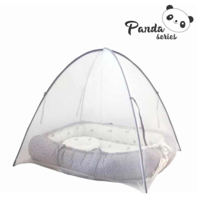 Omiland kasur serut bayi + kelambu Panda series - OYK 1141