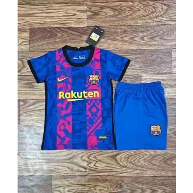 Jersey Kaos Baju Sepak Bola Barca Barcelona Home Away 3rd Training Kids Kid Anak Kecil New 2021 2022