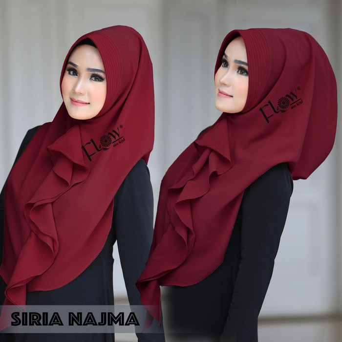 READY        jilbab ori flow idea / NEW ARRIVAL NAJMA instan / kerudung ped polos   PROMO