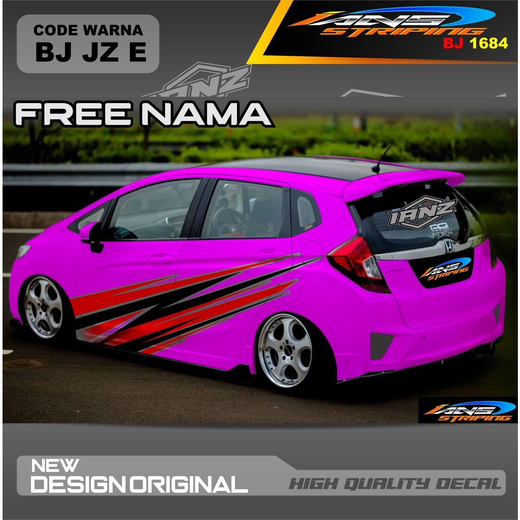 STICKER DECAL MOBIL BRIO TERBARU  / DECAL STICKER MOBIL / STIKER MOBIL / STIKER MOBIL BRIO, HONDA JAZZ, AGYA, AYLA