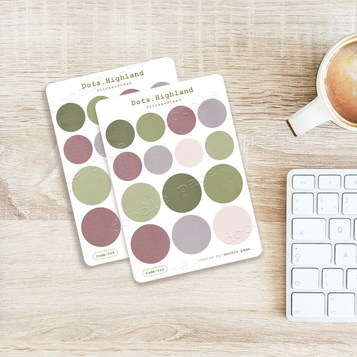 

Highland - Stiker dot bulat warna warni