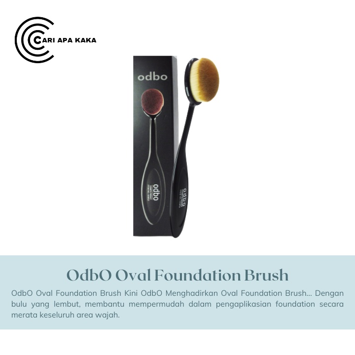 OdbO Oval Foundation Brush Kuas Oval Foundation Kuas Make Up Kuas Oval