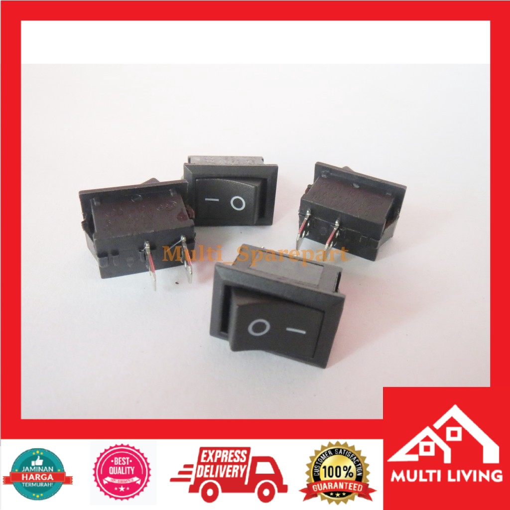 Rocker Switch 2 Pin Saklar 2 Kaki Karaoke Kecil