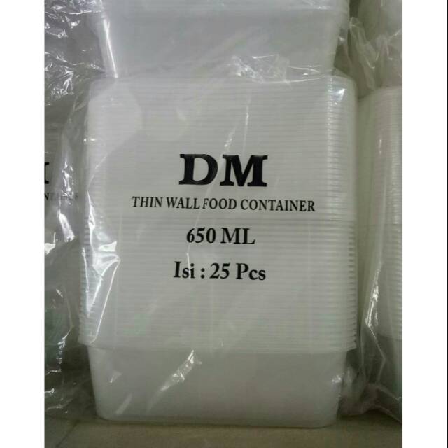 Thinwall DM 650ml REC / DM 650ml Persegi / Food Container