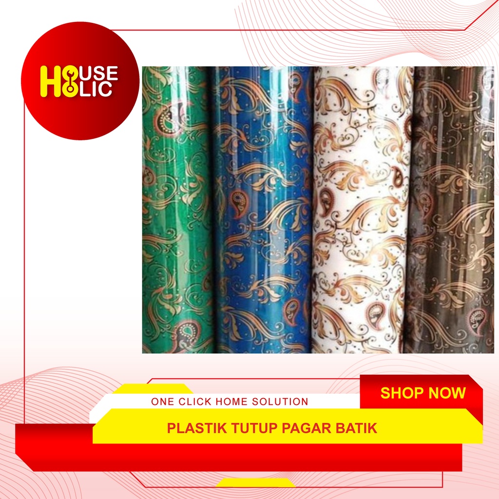 Fiber Plat Plastik Tutup Pagar Motif BATIK / Plastik Penutup Pagar